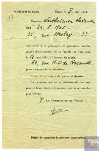 Source Mémorial de la Shoah / Coll. Association Mémoires du convoi 6 et des camps du Loiret.
