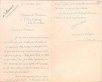 Source Ordre des Avocats de Paris / Musée du barreau
<br><br>
<strong>Nelly Gaston-Bloch, elle, s'installe en zone Sud au moment de l'exode, mais demande un laisser-passer au bâtonnier pour revenir s'occuper de ses affaires en cours, avant de repartir suite à sa radiation.<br>
La lettre présentée ici est écrite par son mari, Gaston Bloch, après la guerre, et relate la fouille et le pillage du cabinet de Nelly Bloch par les Allemands, précisément pendant son absence.</strong>