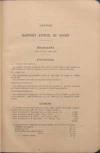 Source Archives Nationales, AJ/16/1786<br/>Document numérisé <a href="https://expo-victimes-vichy-faculte-droit-paris.bibliothequecujas.fr/rapport-annuel-du-doyen-statistiques-des-etudiants-pour-lannee-1942-1943/" target="_blank">consultable ici</a>.
<br><br>
<strong>Autre élément témoignant de la continuité de la vie de la faculté de droit pendant la guerre, l’annexe au rapport annuel du doyen pour l'année universitaire 1942-1943 révèle une hausse du nombre d’étudiants inscrits, dépassant même les effectifs d’avant-guerre, malgré une baisse initiale au début du conflit. Cette augmentation peut cependant s’expliquer en partie par le fait que certains étudiants s’inscrivent pour échapper au Service du travail obligatoire (STO).</strong>