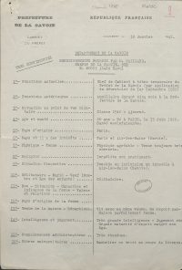 Source Archives nationales, F/1bl/1101
<br><br>
<strong>La conséquence directe pour Alain Mossé, après avoir répondu au formulaire, est d'être relevé de ses fonctions. A noter que dans cette évaluation annuelle rédigée alors que Mossé a dû quitter son poste, le préfet Maillard prend le risque de faire un portrait extrêmement élogieux de son ancien chef de cabinet.</strong>