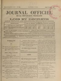 Source gallica.bnf.fr / Bibliothèque nationale de France
<br><br>
<strong>En juillet 1940, une nouvelle loi exclu également les fils d'étrangers de la fonction publique.</strong>