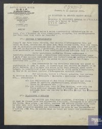 Source Mémorial de la Shoah, CDXIII-7
<br><br>
<strong>Alain Raoul Mossé s'investit lui de manière beaucoup plus importante, devenant directeur adjoint du service médico-social et directeur régional à Chambéry. Sa tâche première, évoquée dans ce document, est, en lien avec l’Œuvre de Secours aux Enfants (OSE), le sauvetage d'enfants juifs par leur placement dans des familles ou des maisons d'enfants.</strong>
