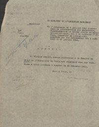 Source Archives nationales, AJ/16/1333
<br><br>
<strong>William Oualid est le seul des professeurs exclus à mourir pendant la guerre, de maladie, en avril 1942. Il est malgré tout réintégré dans ses fonctions à la faculté de droit de Paris après la Libération comme ses collègues, mais à titre posthume.</strong>